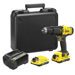 STANLEY FATMAX SCD711C2K-B1 20V 1.5Ah 13 mm Cordless Brushed Hammer Drill Machine With 2x1.5Ah Li-ion Batteries & 1pc Charger