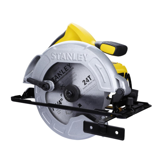 STANLEY SC16 7-1/4'' 1600W 5500 RPM Corded Electric Circular Saw with 24T Blade for Tradesmen & Professional Use, 1 Year Warranty, YELLOW & BLACK