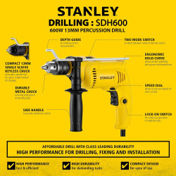 STANLEY SDH600 600W 13mm Impact Hammer Drill (SDH600-IN)