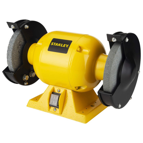 STANLEY STGB3715 373W 152mm Bench Grinder (Yellow) with 2 Eye Shields