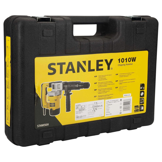STANLEY STHM5KH 1010W 5Kg Corded Hex Chipping Hammer (Yellow and Black)