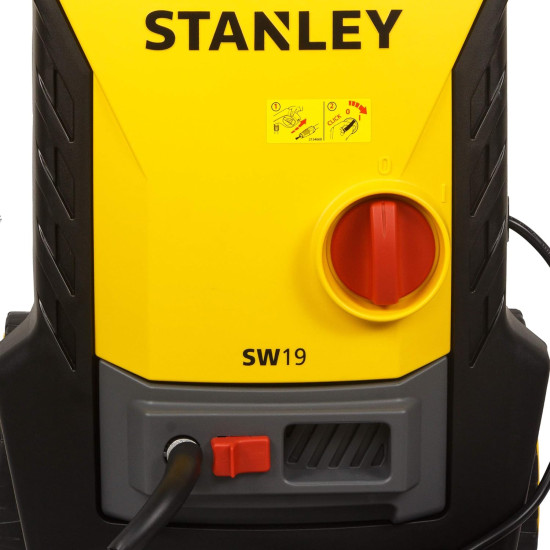 STANLEY SW19-B1 1900Watt 130 Bar,402 L/hr Flow Rate Industrial Grade Pressure Washer with Induction Motor (Yellow & Black)